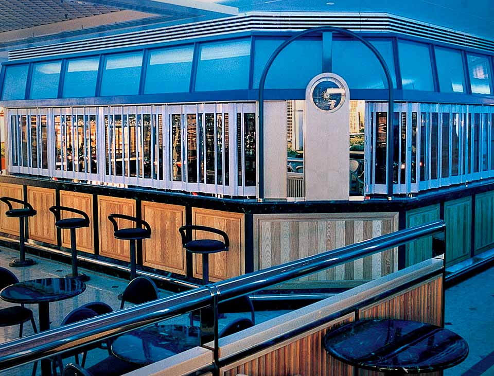 ali glyde sliding shutter used at a restaurant