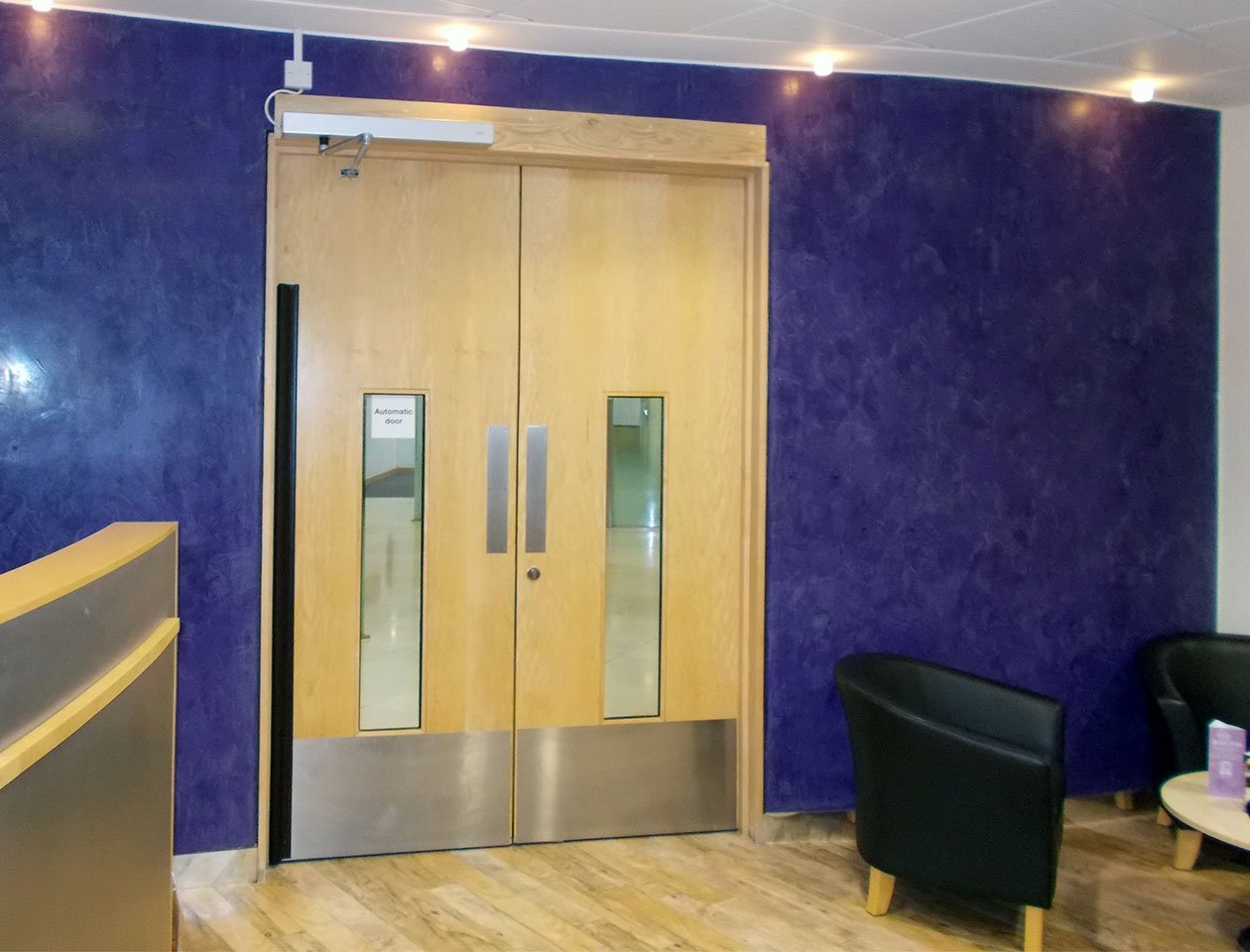 automatic door in a commercial building
