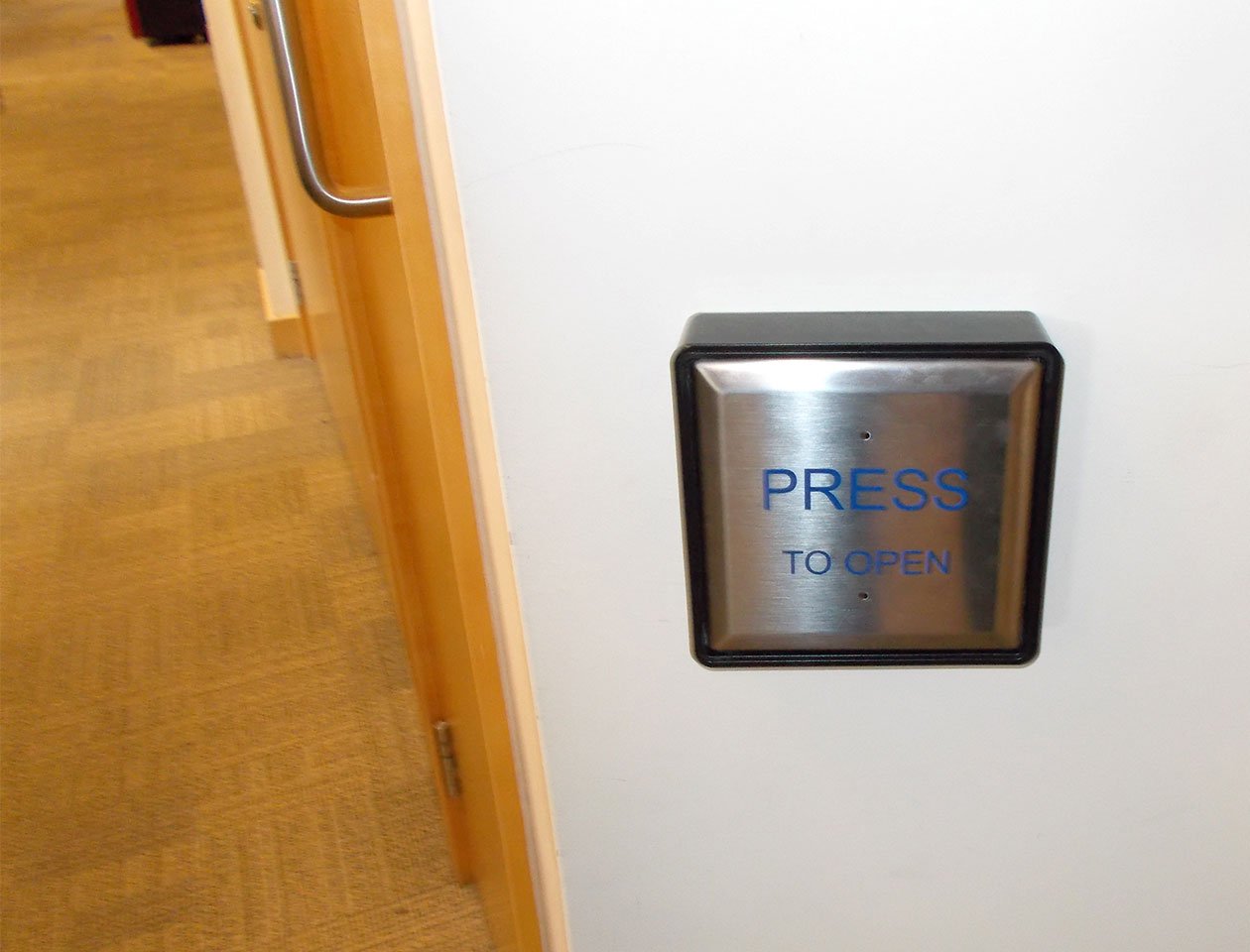 automatic door - operated by button