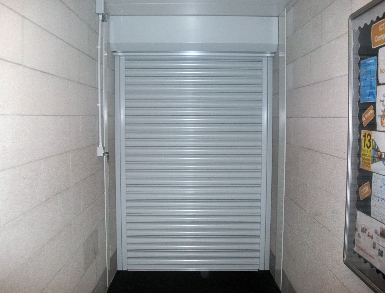 fire guard compact fire shutter door in white