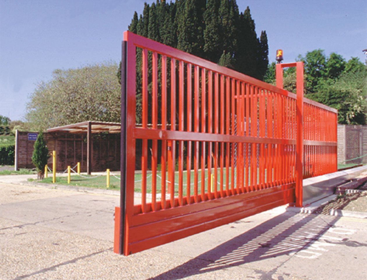 automatic speed gate in red