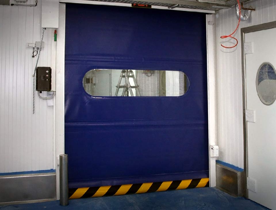 vr thermal break door in blue