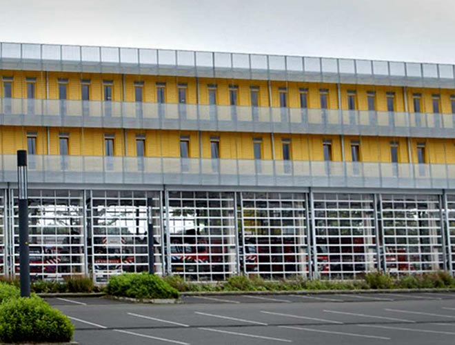 industrial sectional doors for lorry fleet