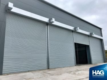 Industrial door installed at a distribution centre